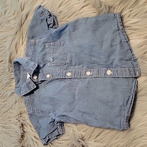 Carter's Blue Button-Up Shirt Size 18 Months